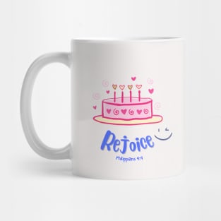 Rejoice Bible verse gift Mug